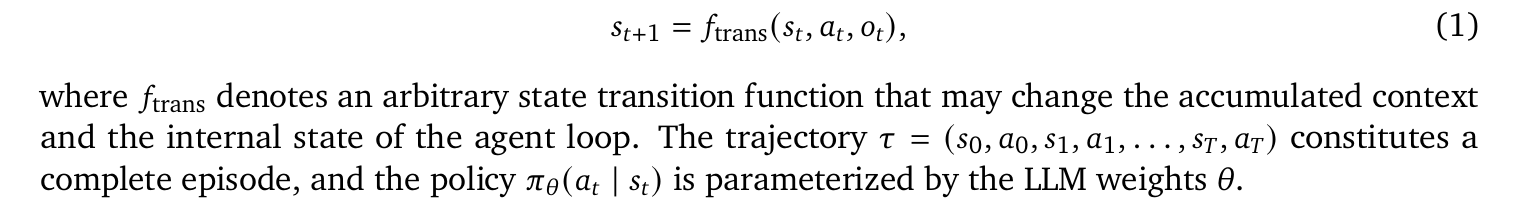 State transition 与 trajectory 定义
